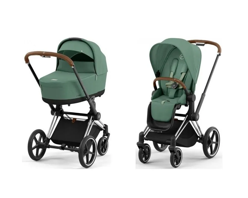 Коляска 2 в 1 Cybex Priam IV шасси Chrome Brown