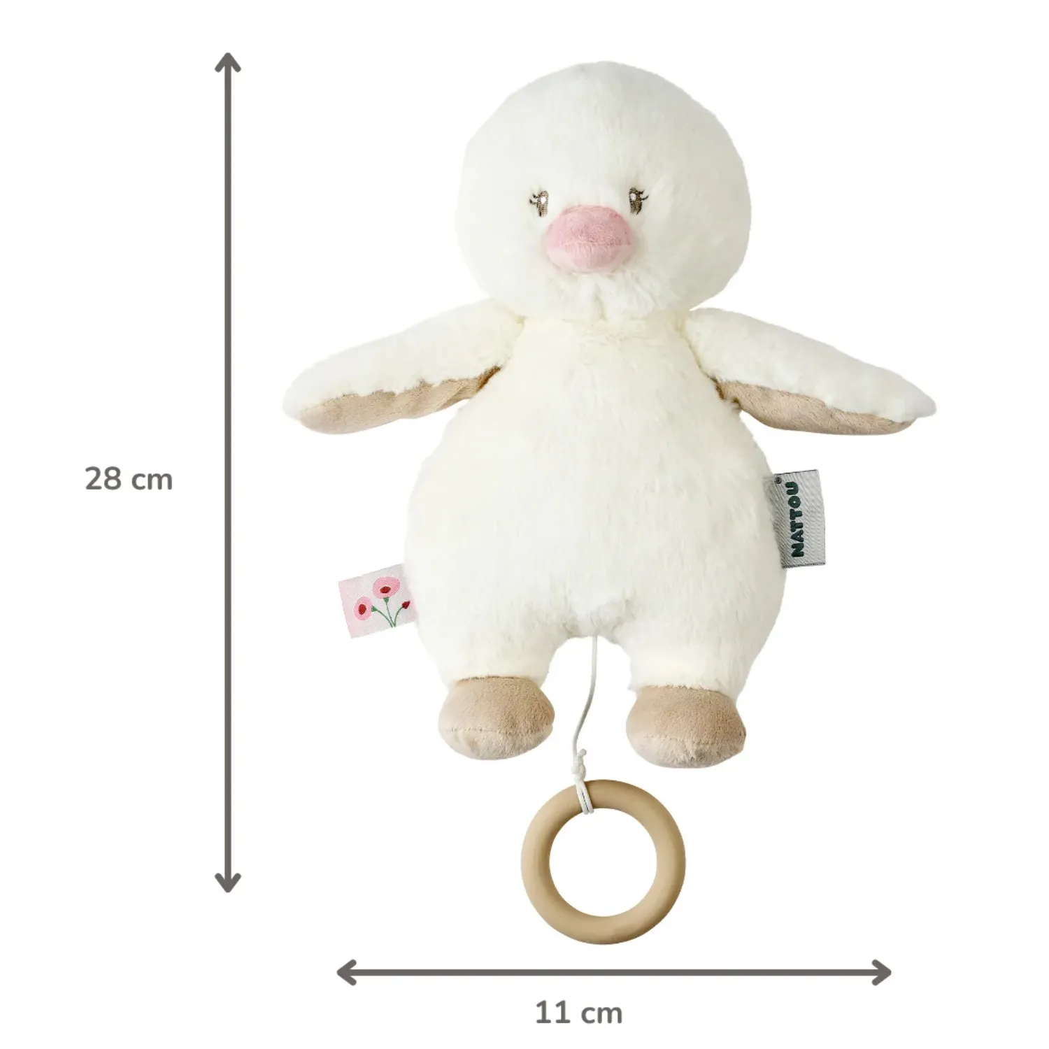 Игрушка мягкая Nattou Musical Soft toy FANFAN Утёнок музыкальная 759441