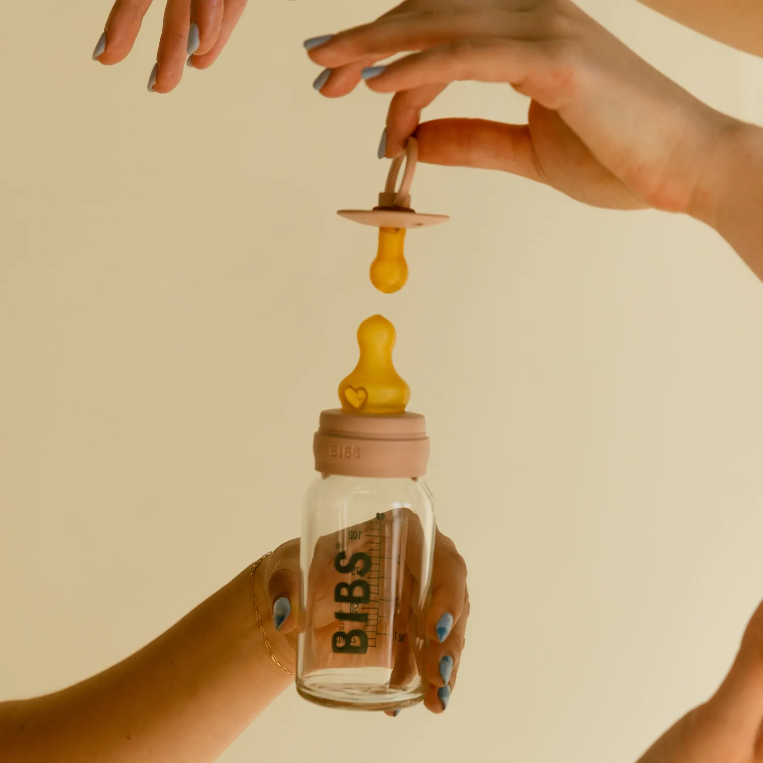 Соска BIBS латексная для бутылочки быстрый поток, 2 шт.