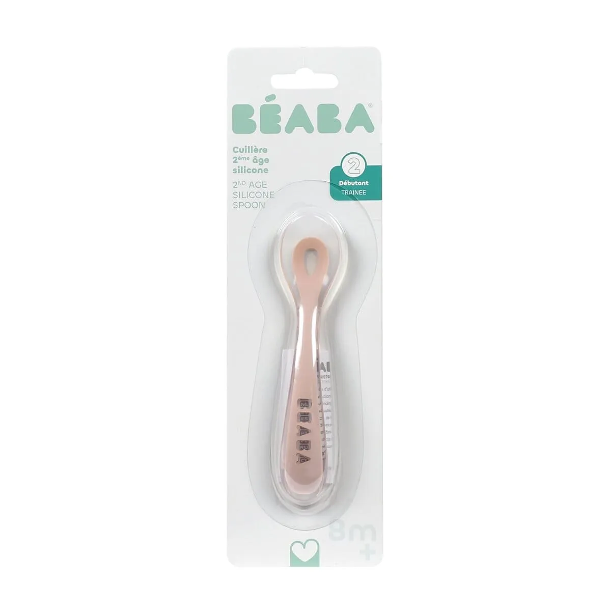 Эргономическая ложка Beaba 2 2ND AGE Silicone Spoon от 8 месяцев в блистере