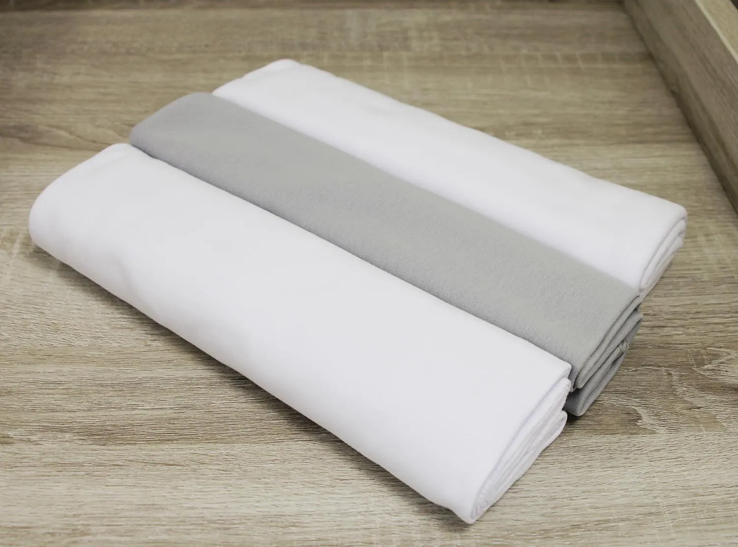 Комплект Lapsi № 6.3 пелёнки 3 шт белый/серый