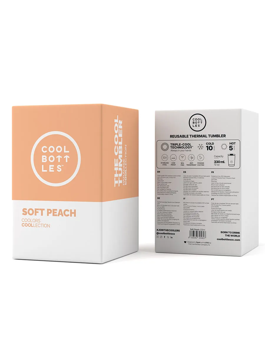 Термокружка Cool Bottles Tumbler Soft Персиковый (Peach) 330мл CBT33SOP. Изображение 6