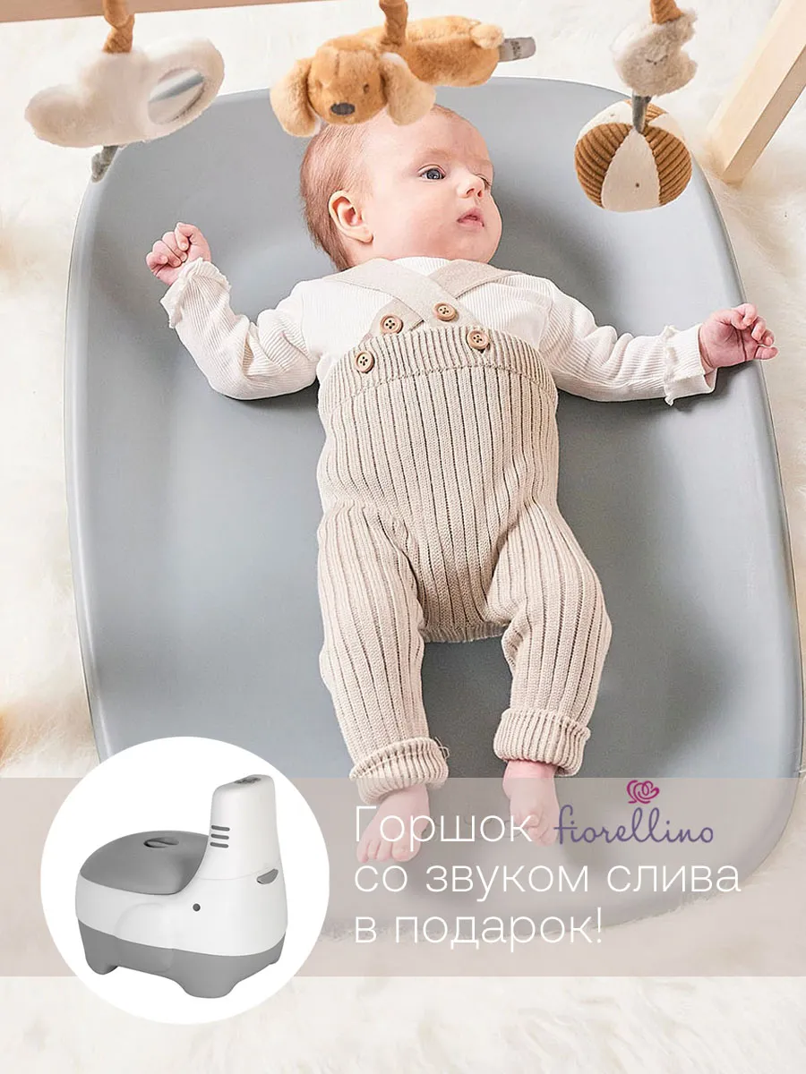 Инновационный пеленальный матрасик Nattou +  Горшок Fiorellino Elephant Слоник BP051