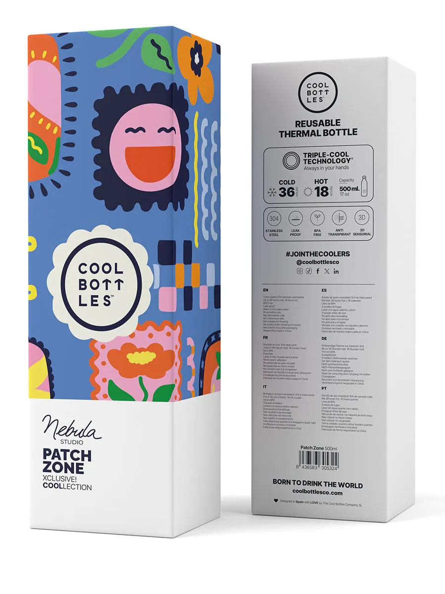 Термос-термобутылка Cool Bottles Nebula Studio Patch Zone 500мл CBB50PZN. Изображение 4