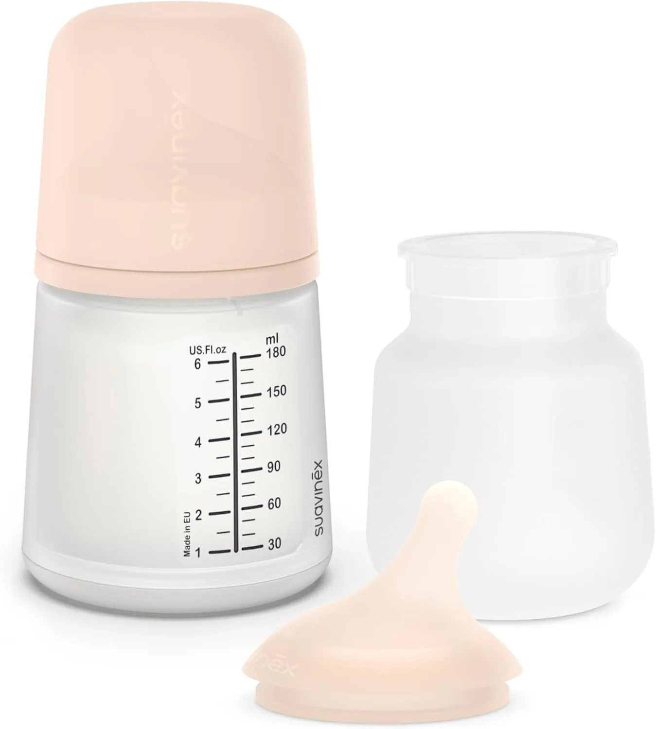 Набор для кормления Suavinex ZERO: бутылочка антиколиковая 180 мл, соска силиконовая 2 шт, пакет антиколиковый 1 шт 306422