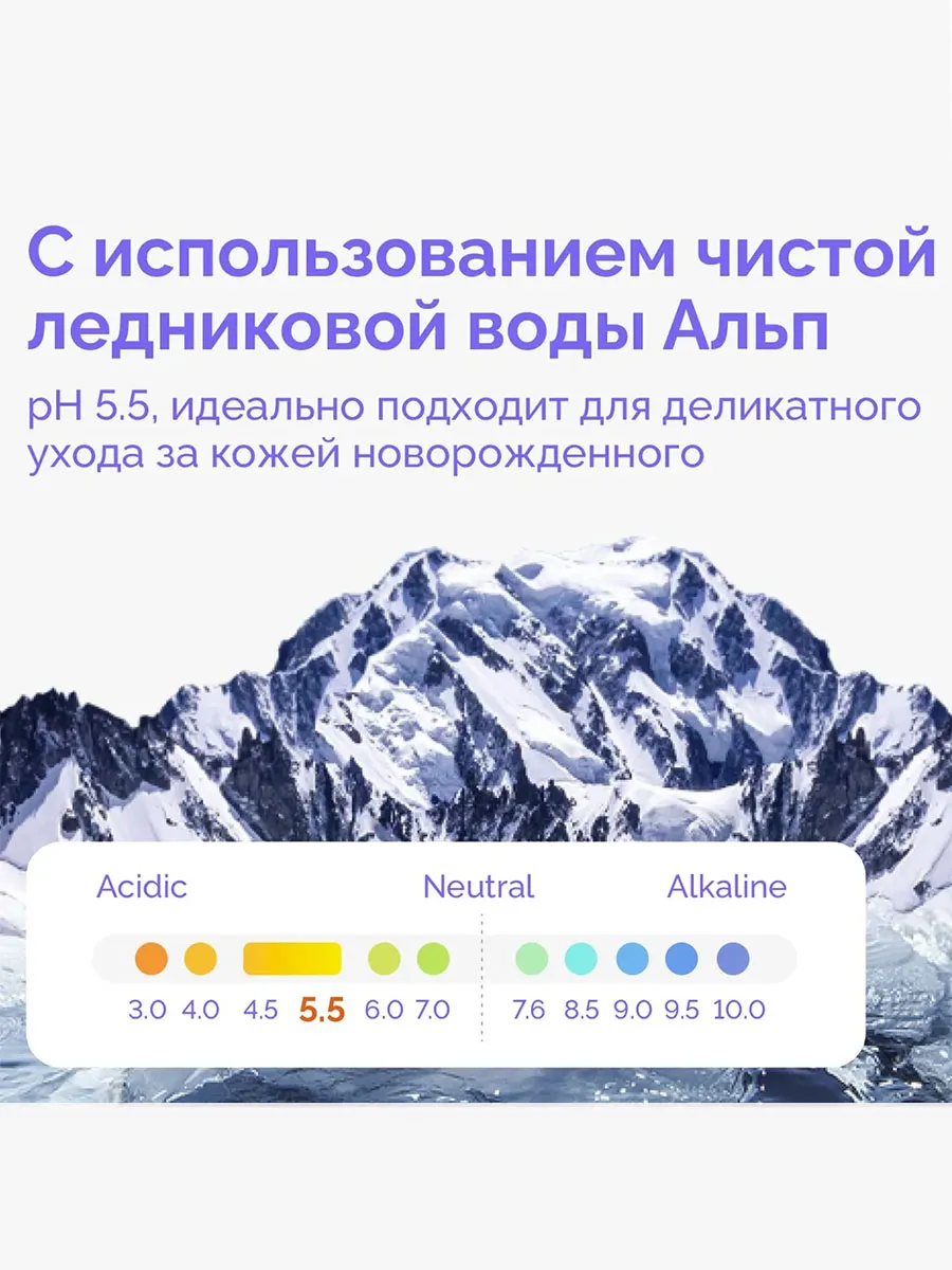 Салфетки Hoppi детские влажные с ледниковой водой 20 шт
