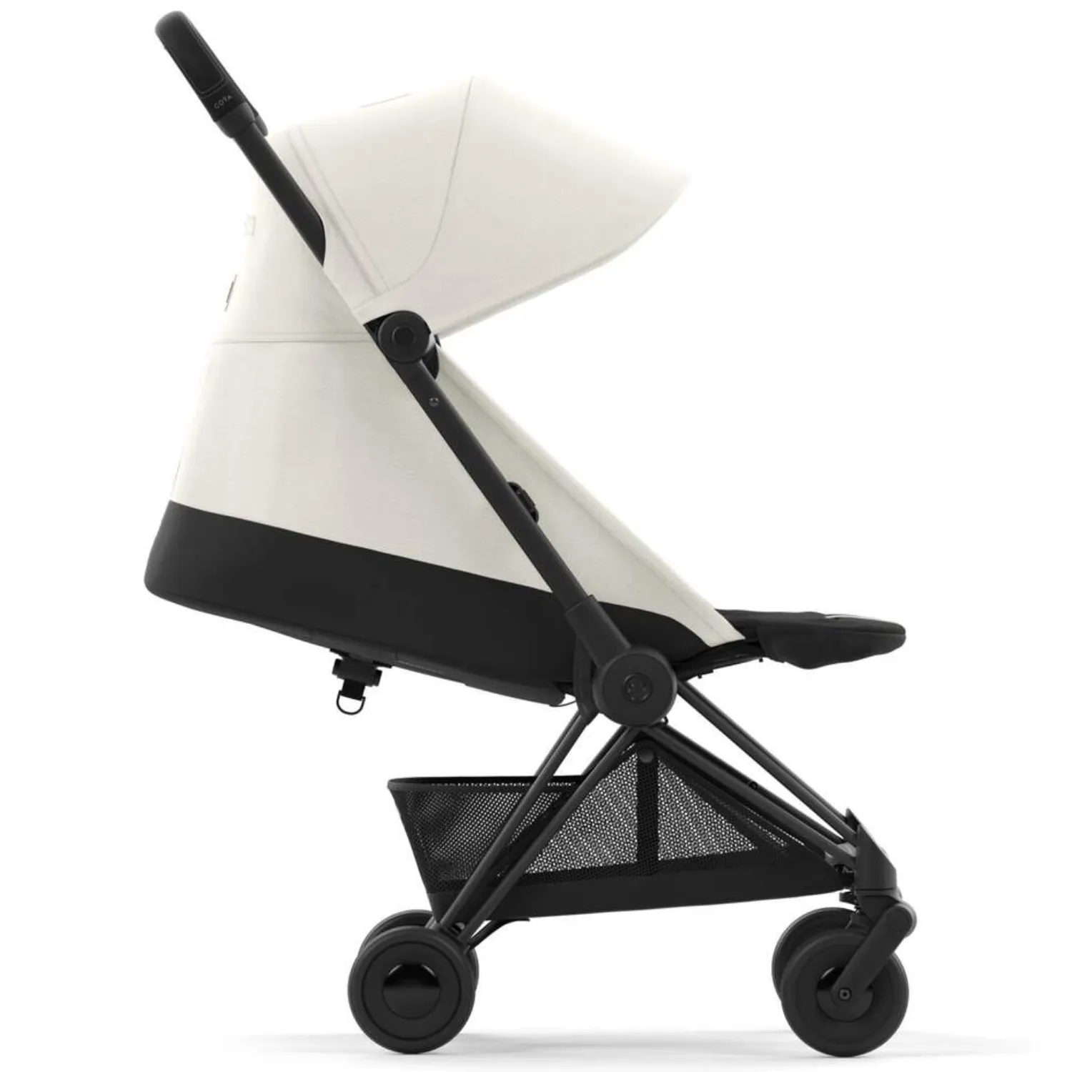 Коляска прогулочная Cybex Coya шасси Matt Black с дождевиком и бампером