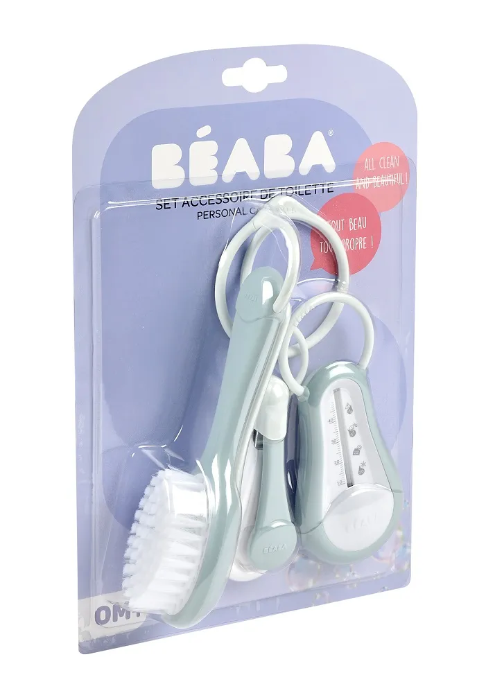 Набор Beaba Set Accessoire Toil щипчики для ногтей, термометр, расческа с щеткой