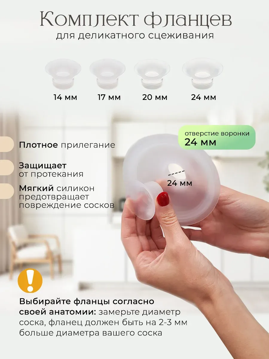 Молокоотсос Fiorellino портативный электрический YM-8806, 4 режима, usb. Изображение 4