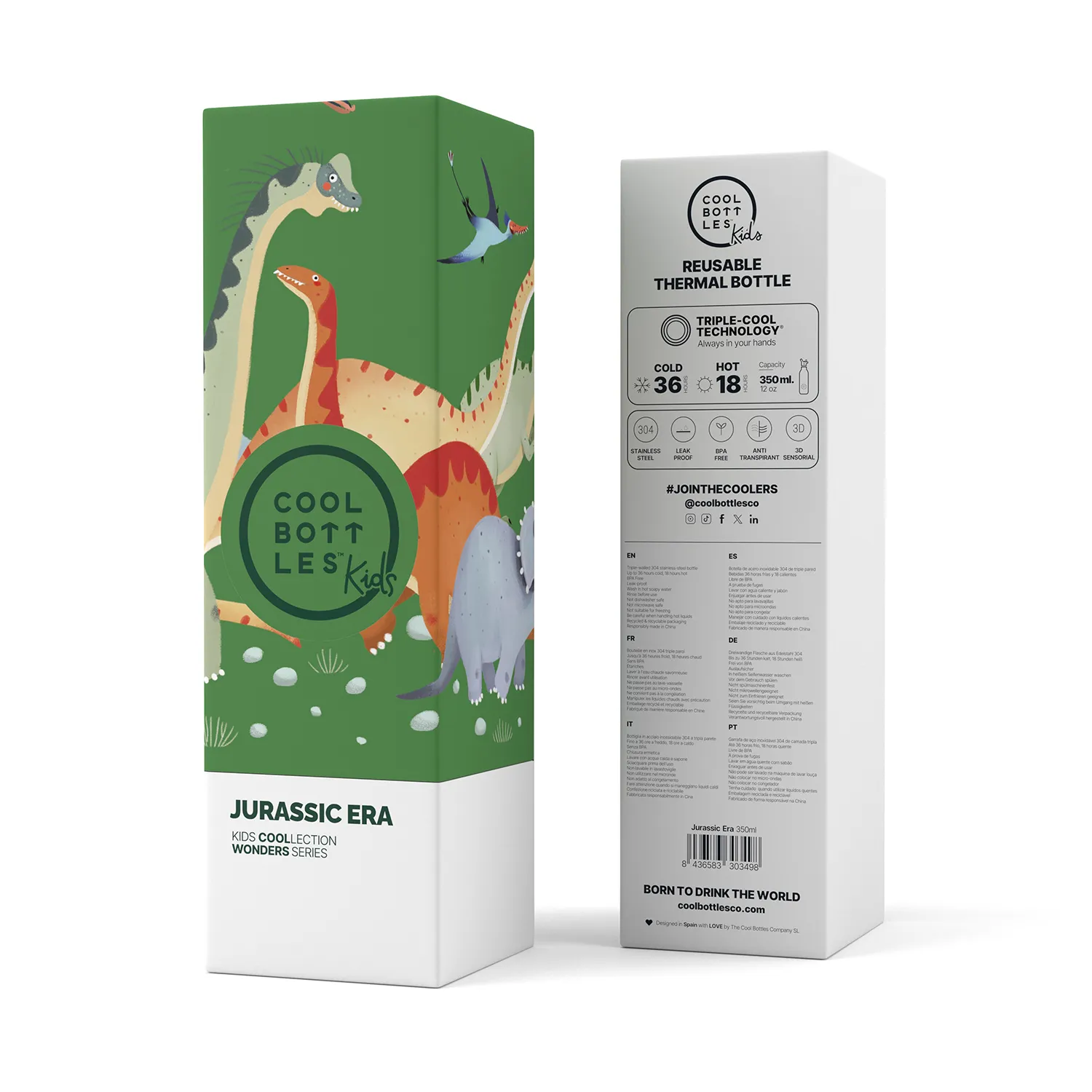 Термос–термобутылка Cool Bottles Kids серия Wonders Jurassic Era 350 мл