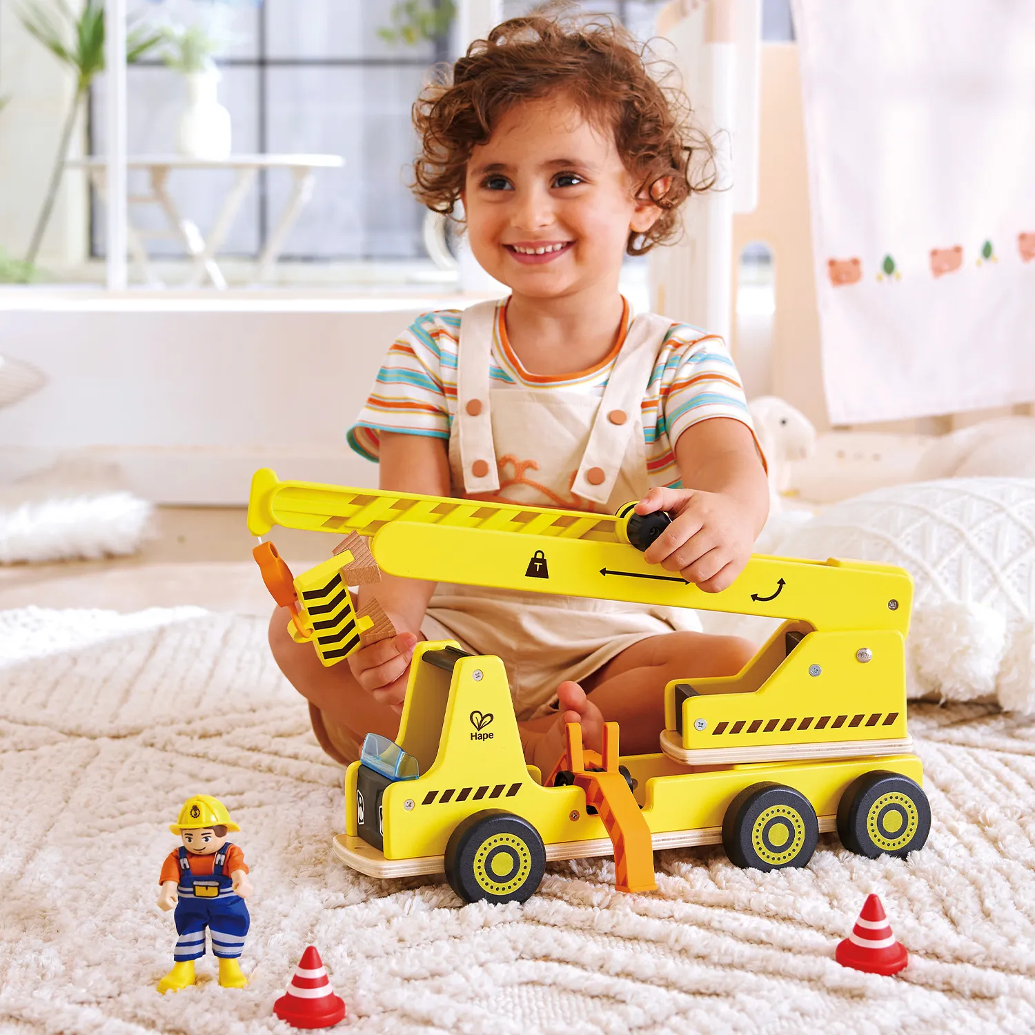 Набор игровой HAPE «Малыш-строитель» Строительный кран E3083_HP