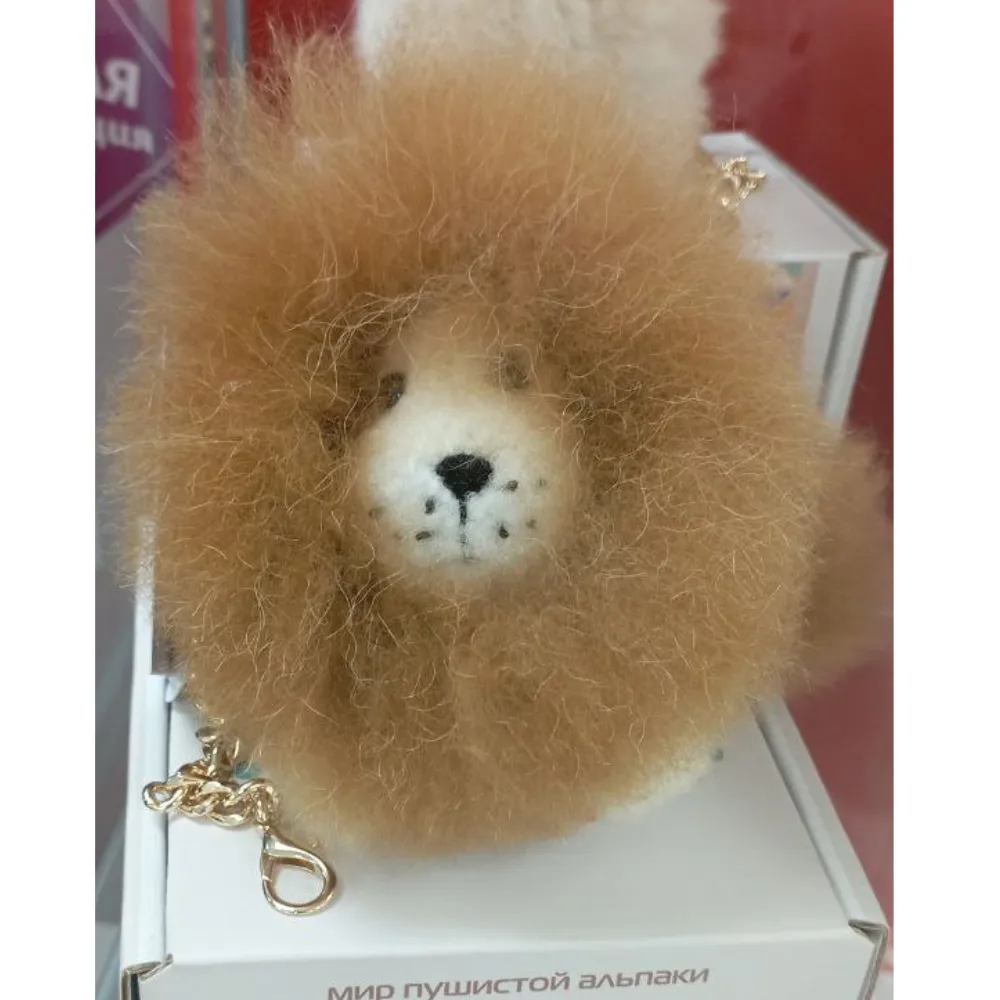 Подвеска-помпон ЛеРаРу Лев 11 см