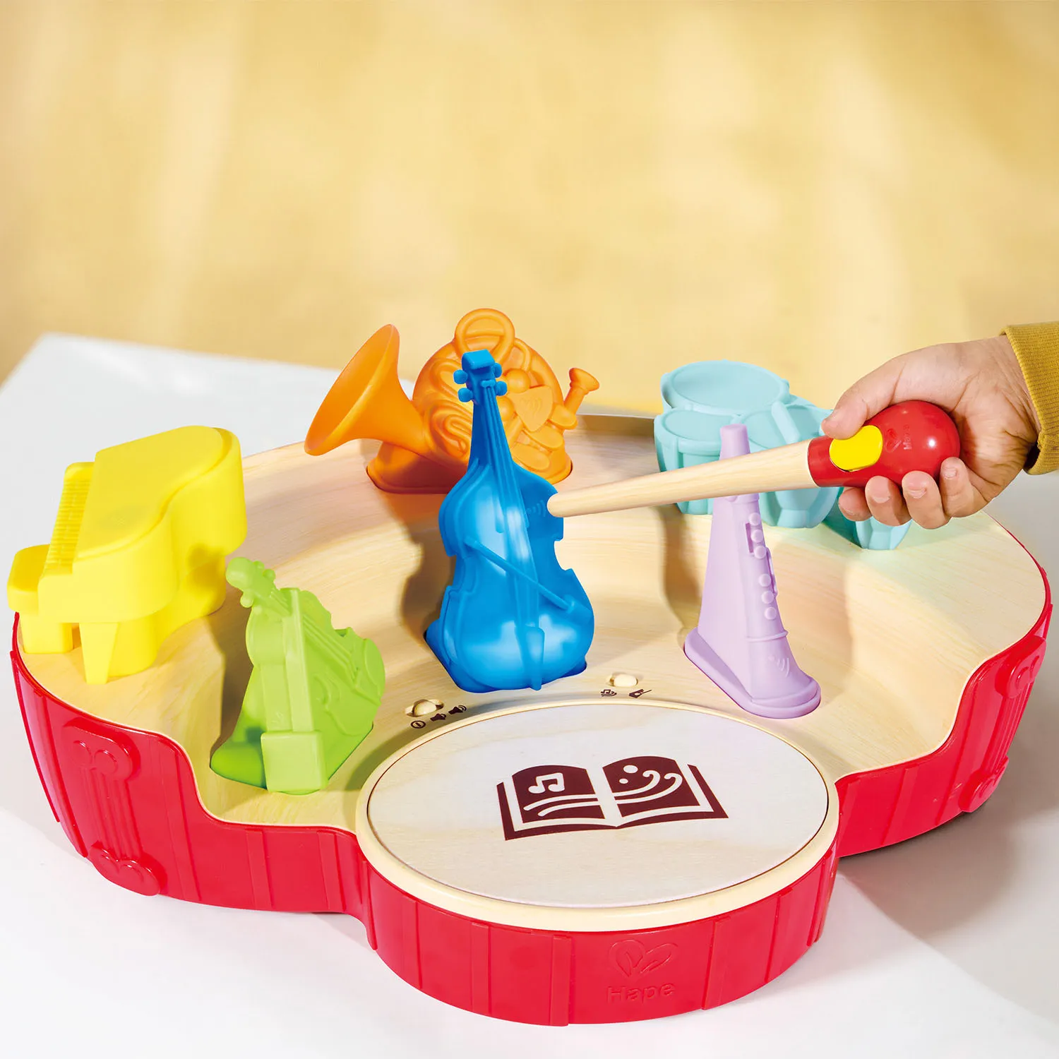 Набор игровой HAPE «Мини-оркестр» Маленький дирижер, интерактивная игрушка свет, звук E0642_HP