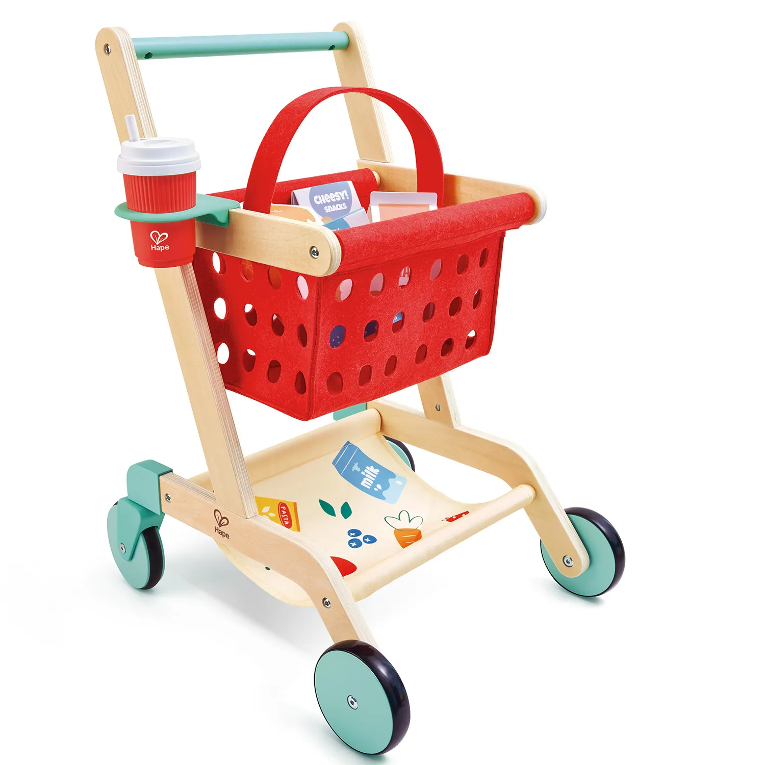 Набор игровой HAPE «Продукты» Тележка и корзина для покупок E3234_HP