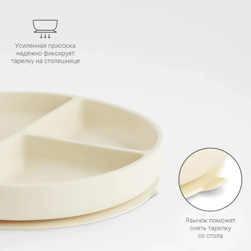Тарелка edda секционная на присоске