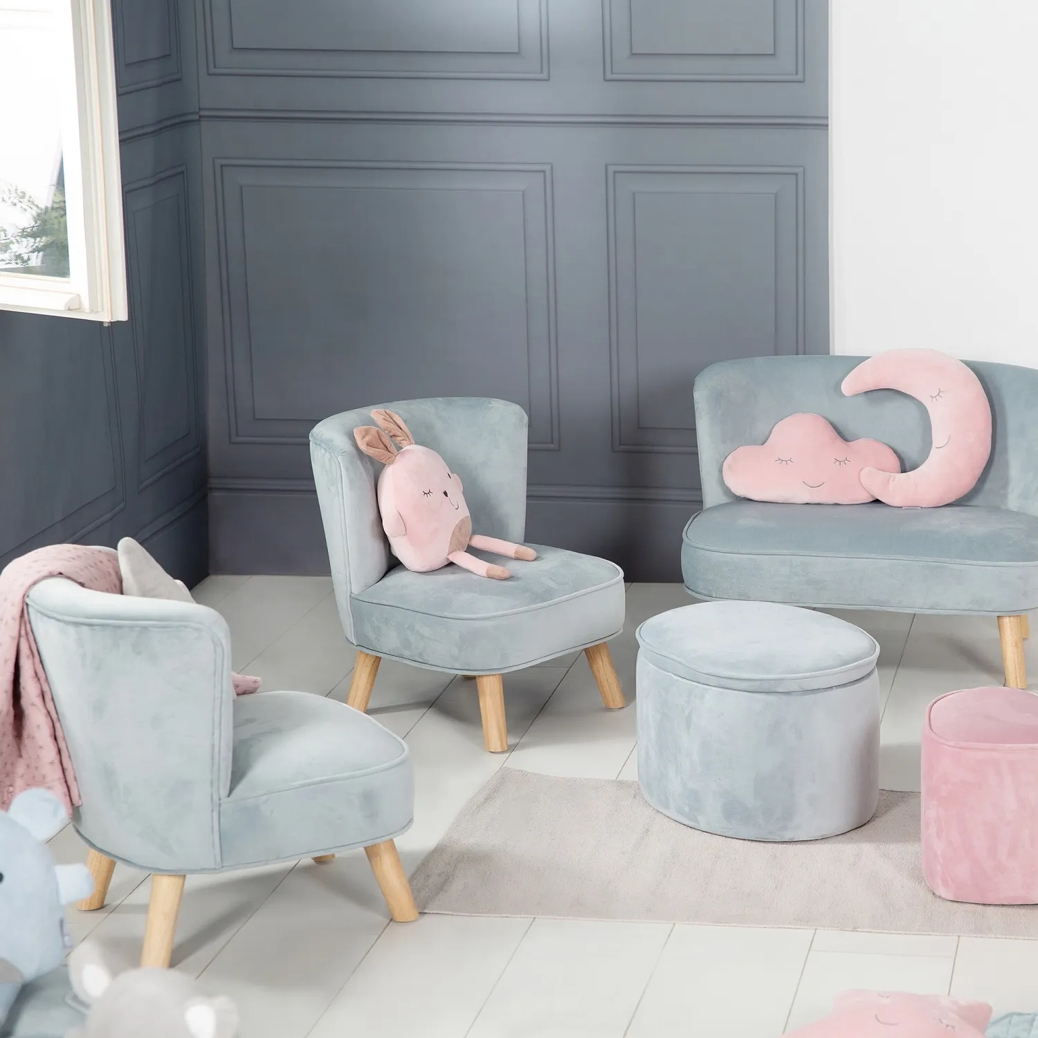Детское велюровое кресло Roba Lil Sofa