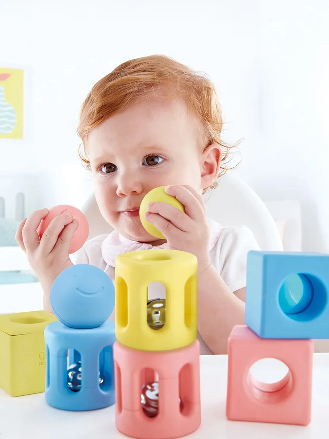 Набор погремушек HAPE для малышей Конструктор "Улыбка" E0456_HP