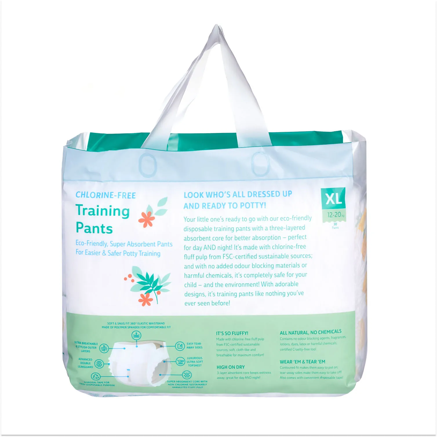 Трусики-подгузники Offspring Лимоны XL 12-20 кг 30 шт OF02XLLMN