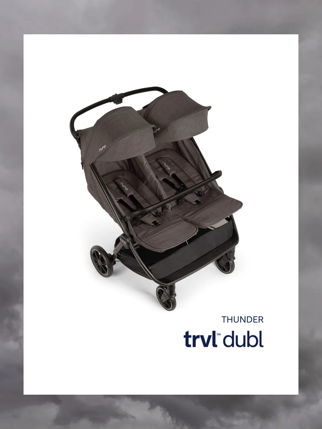 Коляска прогулочная для двойни Nuna TRVL DUBL