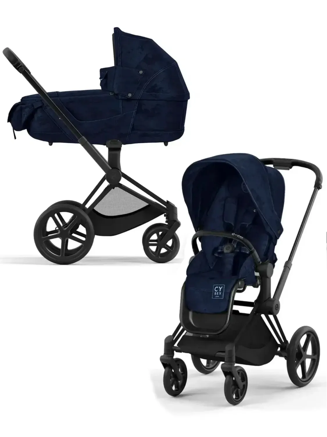 Коляска 2 в 1 Cybex PRIAM IV FE Rebellious Luxury /Matt Black