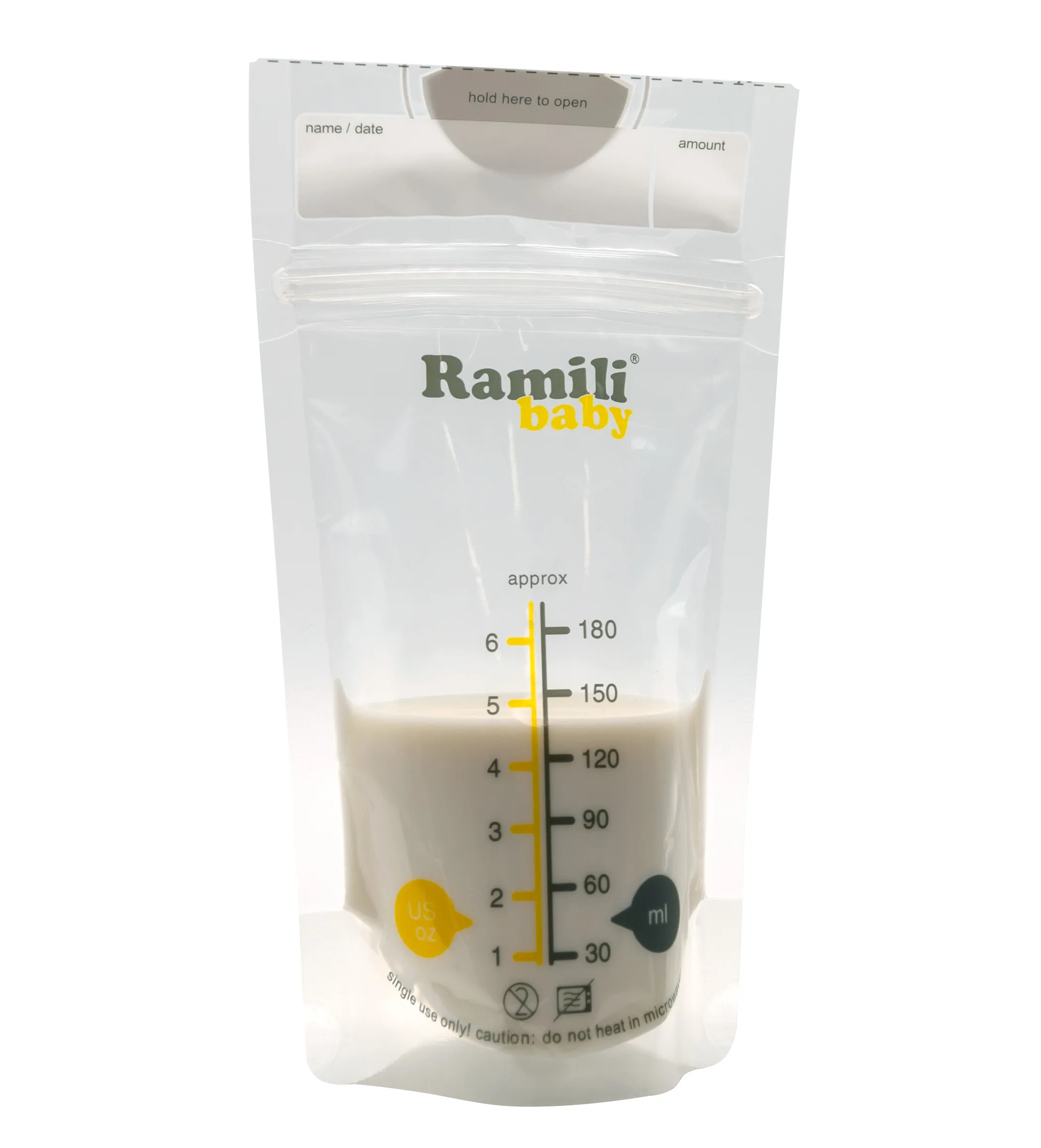 Пакеты Ramili Baby для грудного молока 30 пакетов 180 мл BMB40