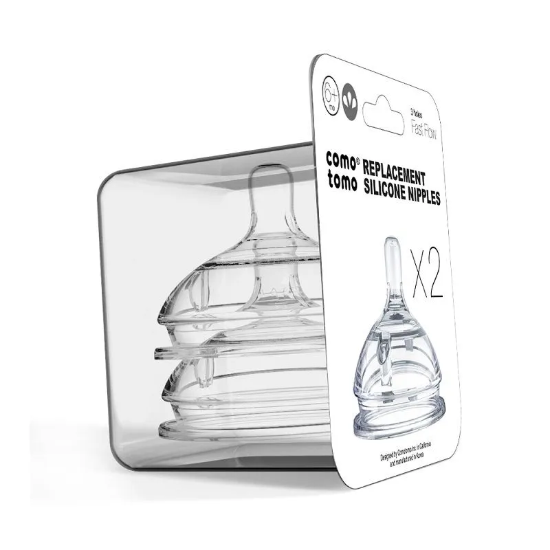 Набор сосок Comotomo для бутылочек с 6 месяцев NT3-EN