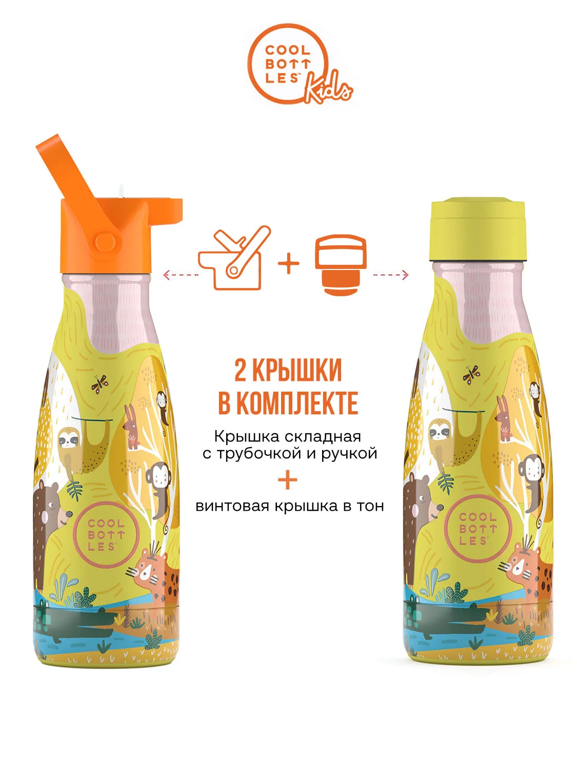 Термос–термобутылка Cool Bottles Kids серия Animals Jungle Park 260 мл CBBK26JP