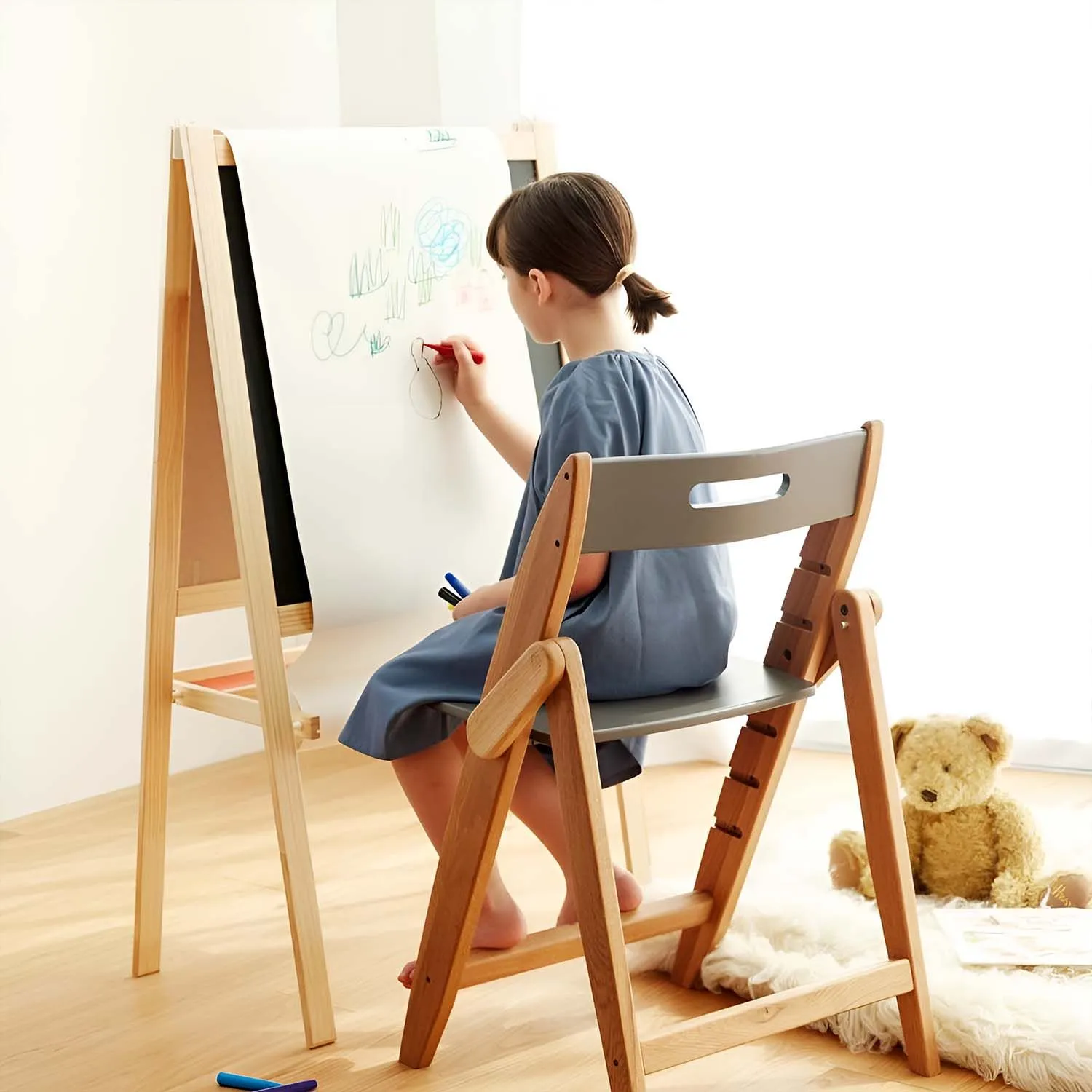 Растущий стульчик Moji by ABC-Design Yippy ВСЁ ВКЛЮЧЕНО oak, текстиль heart