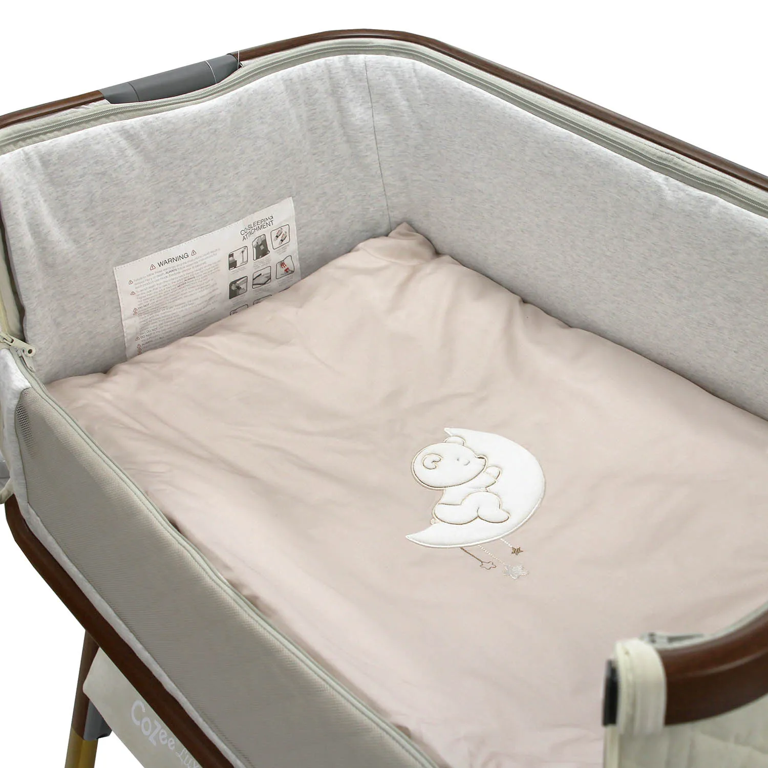 Постельное белье PERINA для колыбели CoZee бежевый CZ5-01.4, сатин-премиум Витрина