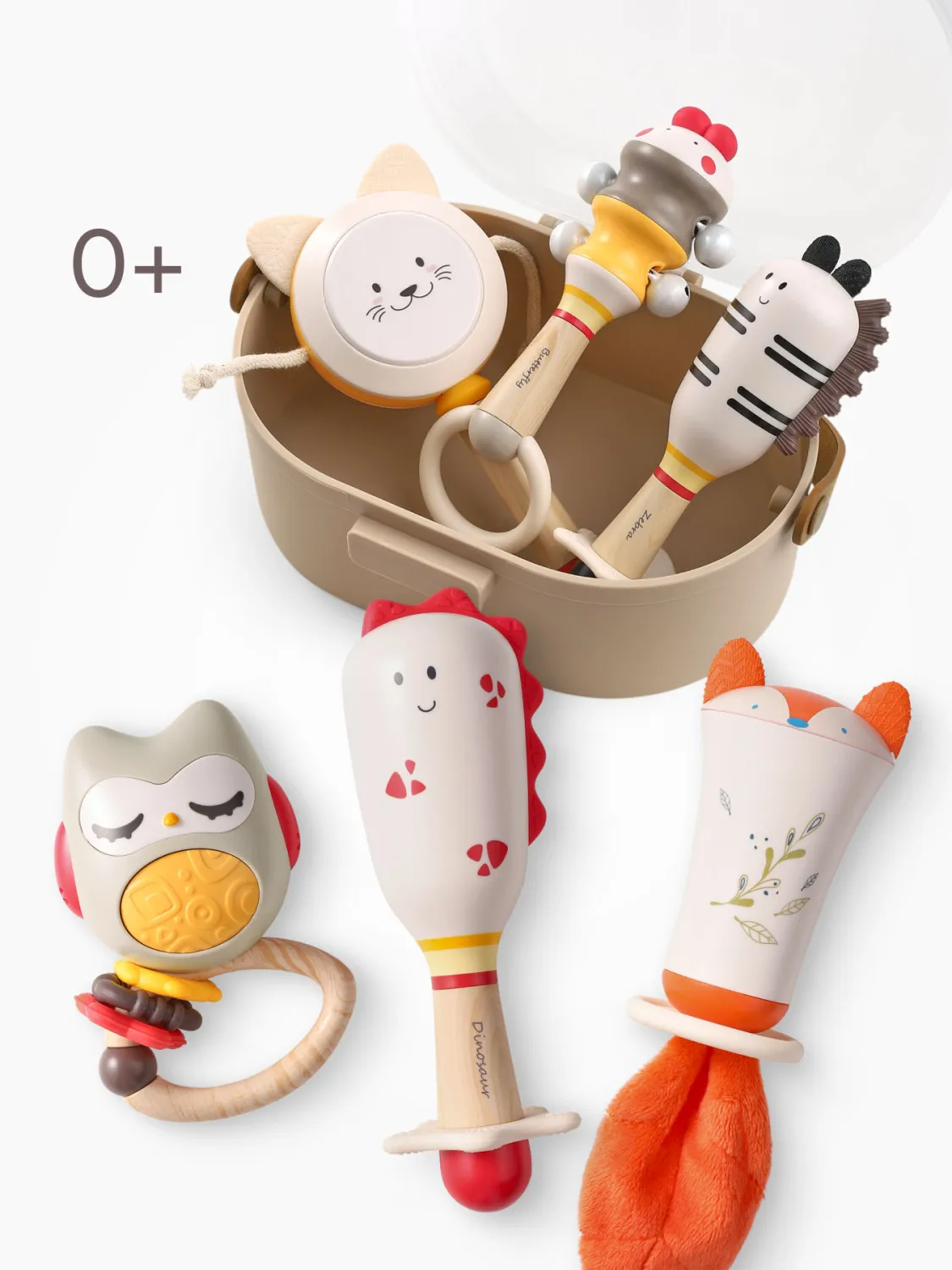 Набор погремушек-грызунков Happy Baby JOLLY FRIENDS «ДЖОЛЛИ ФРЭНДС» разноцветный 331957