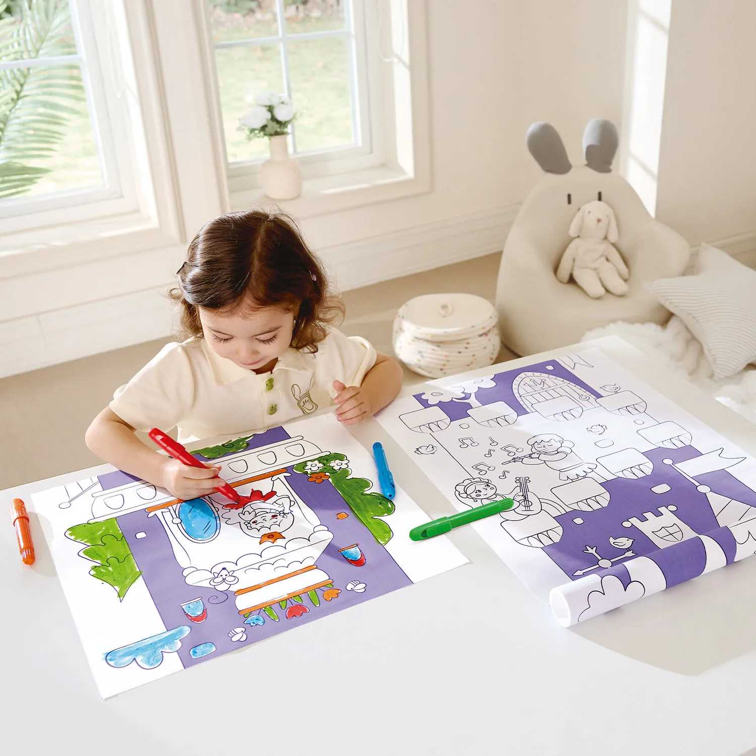 Набор большой игровой HAPE «Юный Пикассо» Раскрась величественный замок! E2019_HP