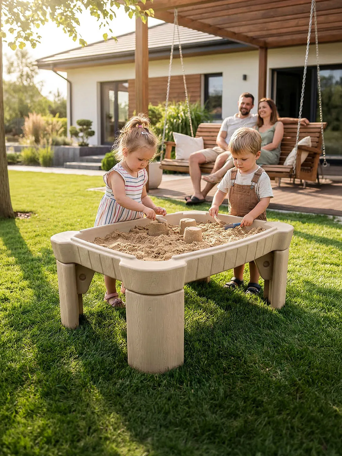 Песочница UNIX Kids стол с крышкой Table 96х66