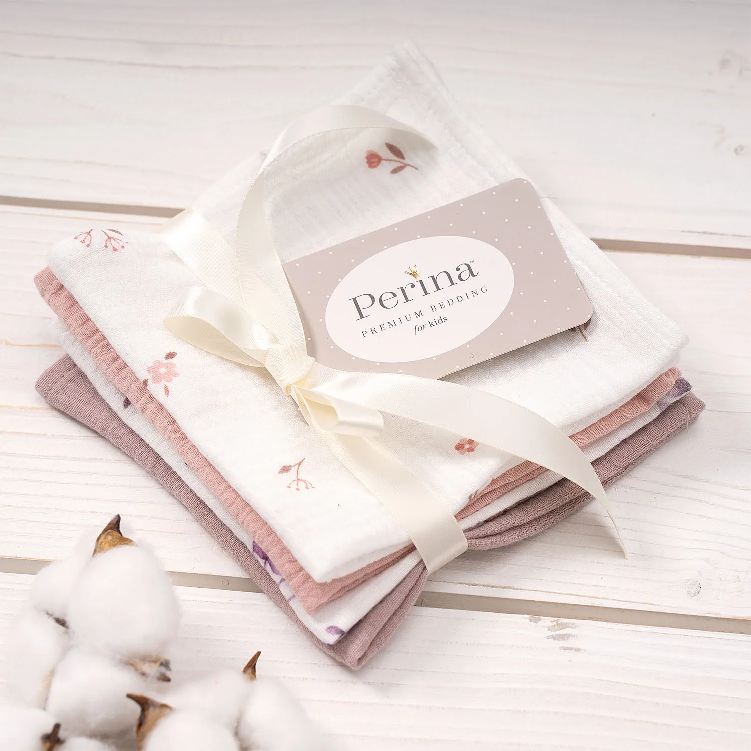 Комплект муслиновых платочков-салфеток PERINA