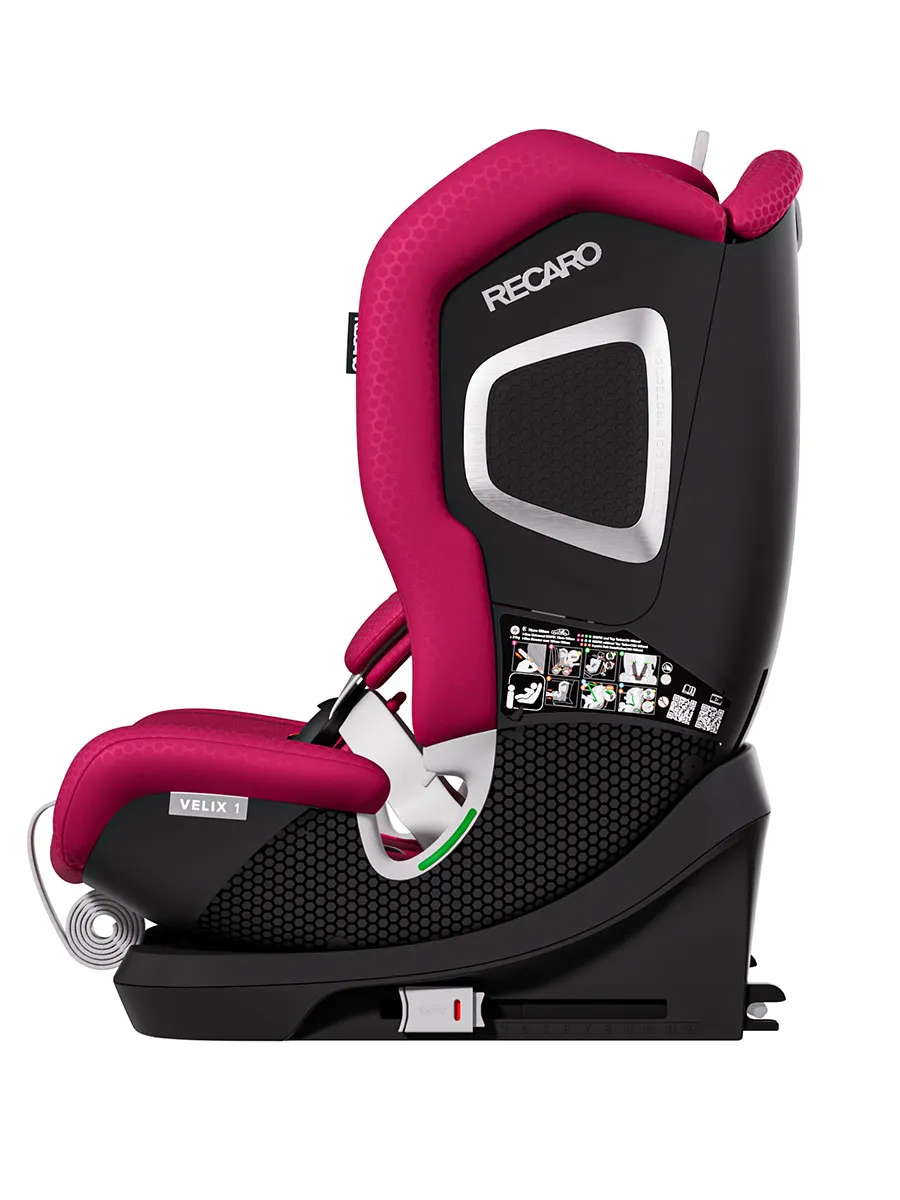 Автокресло 1/2/3 RECARO Velix 1, розовый (wow pink), от 15 месяцев до 12 лет, 9-36 кг, isofix. Изображение 6