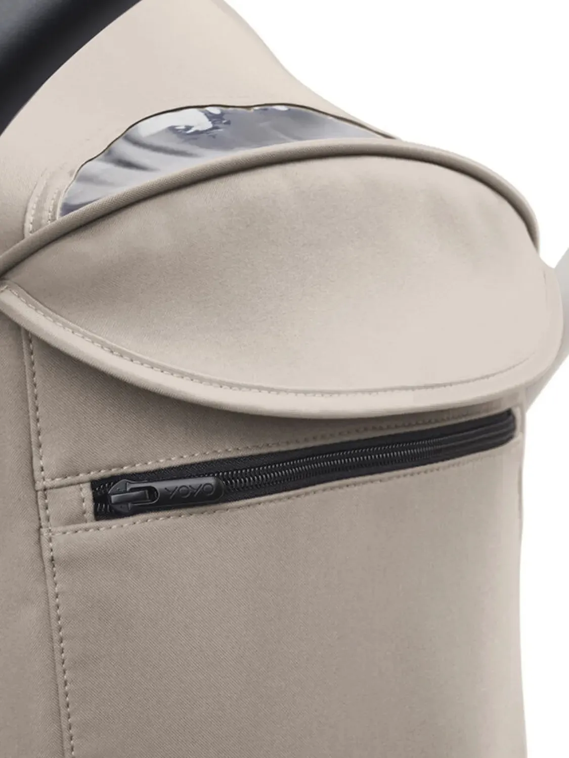 Коляска 2 в 1 Stokke YOYO3 shell, серо-коричневый (taupe), рама черная. Изображение 18
