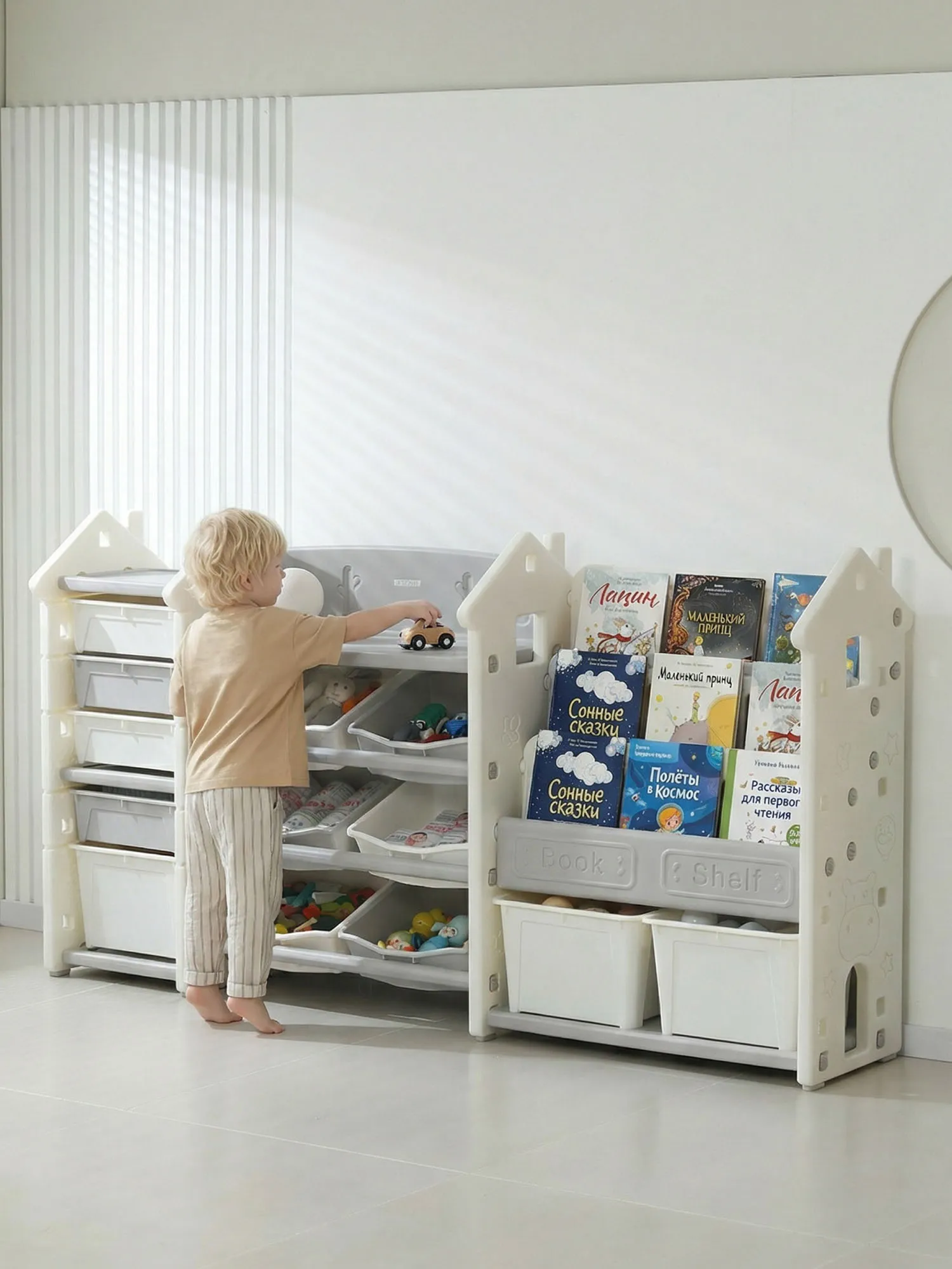 Стеллаж UNIX Kids для игрушек и книг