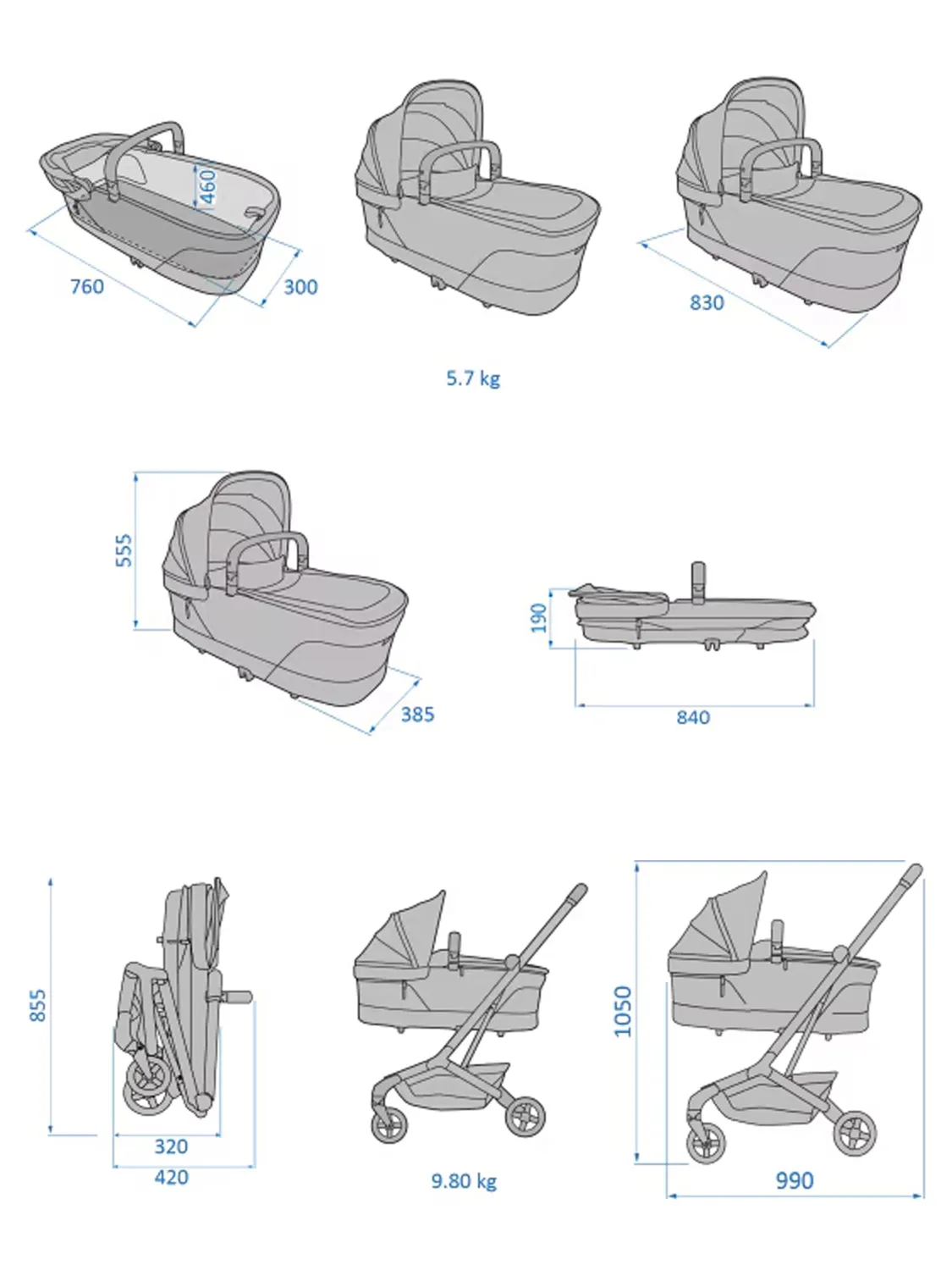 Коляска 2 в 1 Maxi-Cosi Fame Cabin