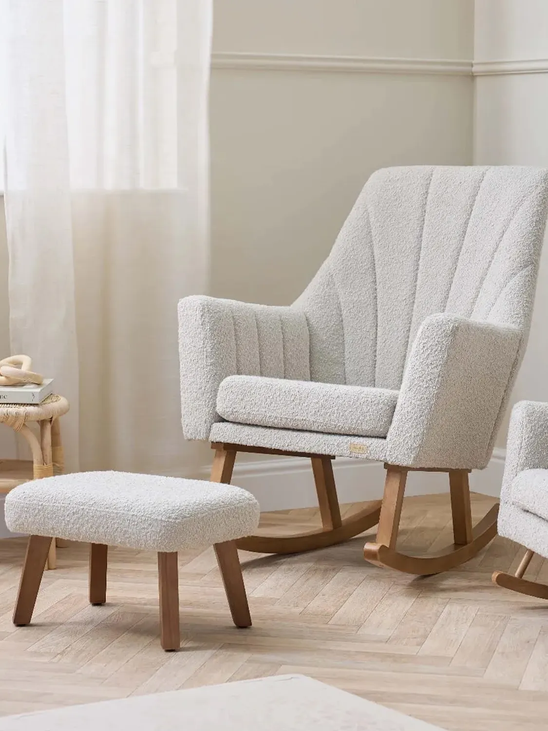 Кресло-качалка Tutti Bambini Jonah Luxe с пуфом для ног Mushroom 211988/MUS с полозьями