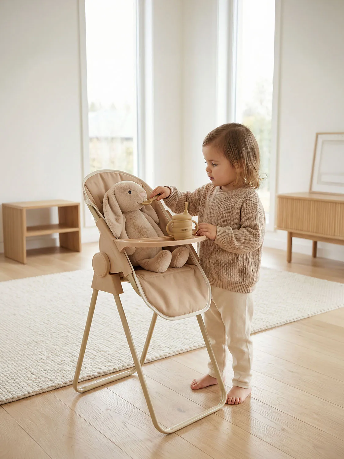 Стул UNIX Kids Doll для кормления для кукол Бежевый (Camel) DOLLHCHAIRCL