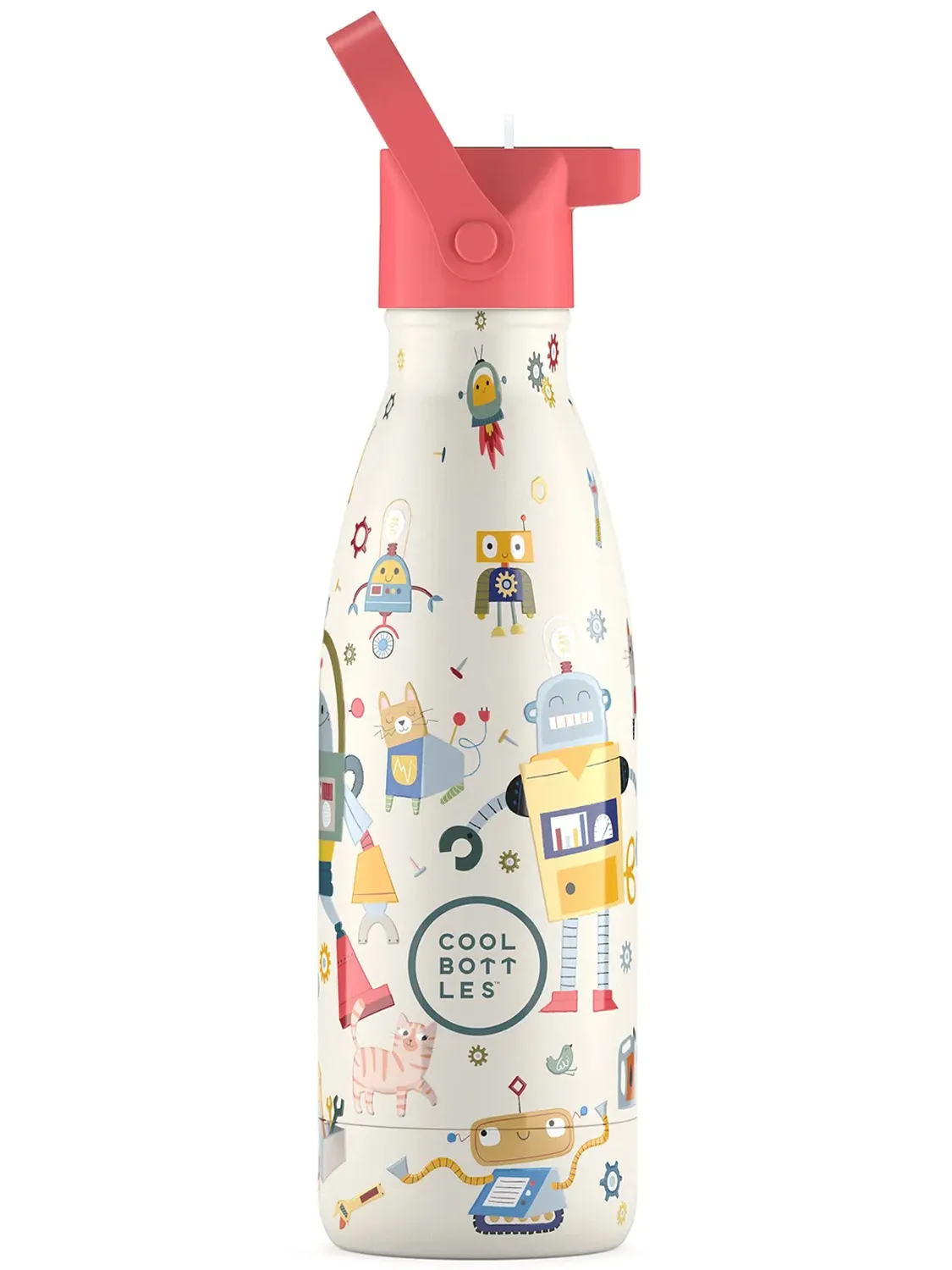 Термос–термобутылка Cool Bottles Kids серия Playland Messy Robots 350 мл