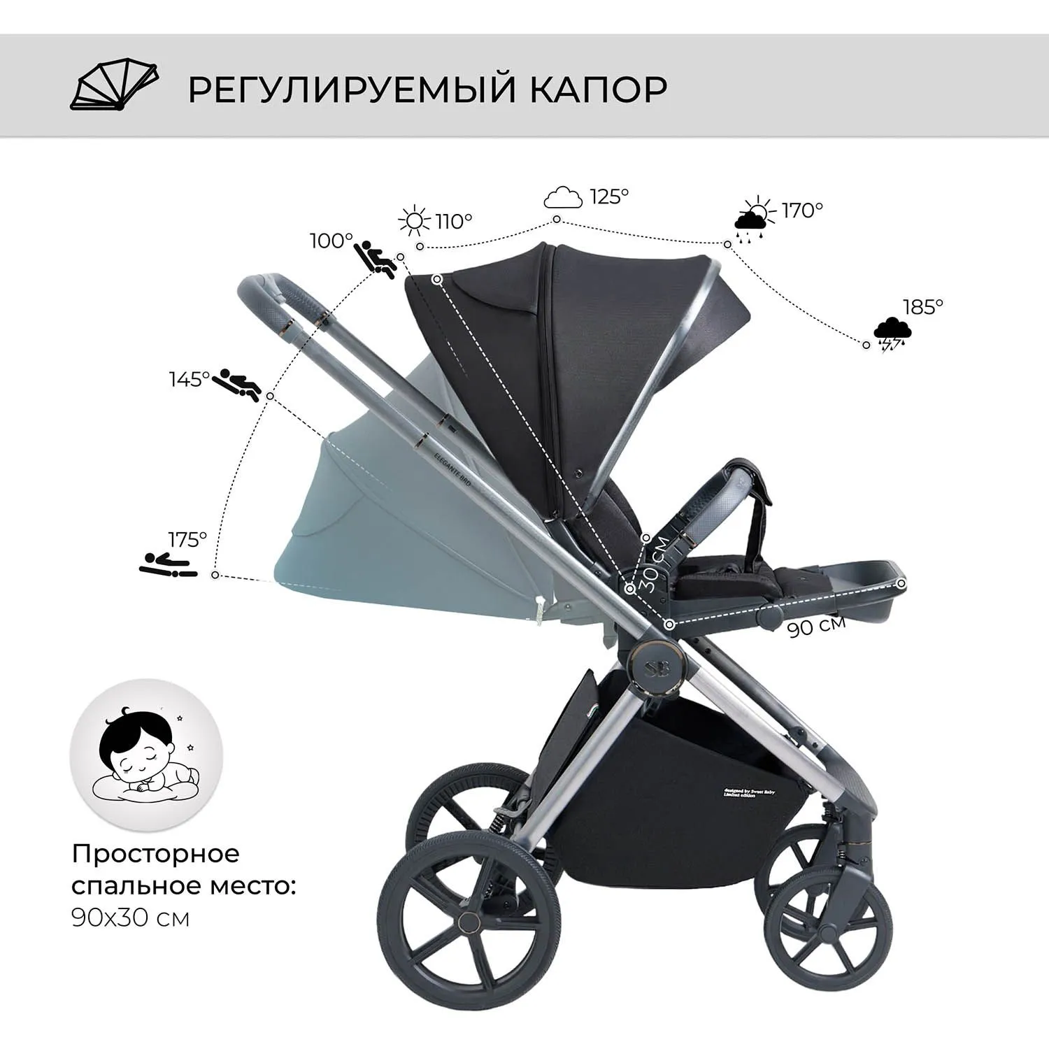 Коляска 3 в 1 Sweet Baby Elegante BRD
