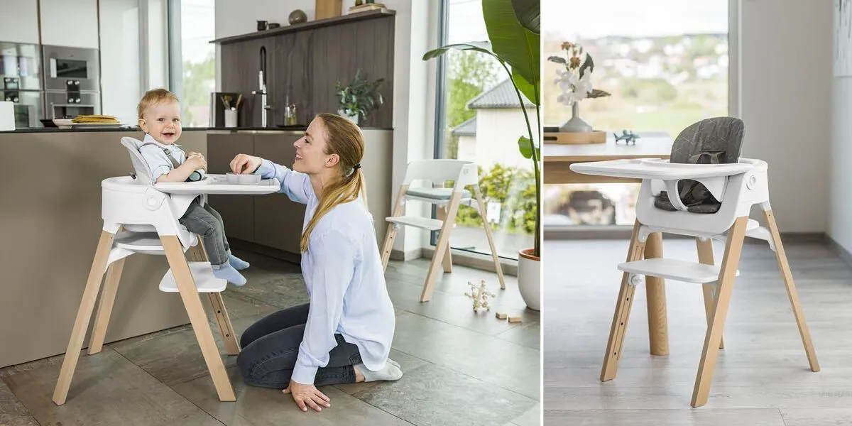 Подушка Stokke для стульчика Steps Голубые Волны (Waves Blue) 349916. Изображение 5