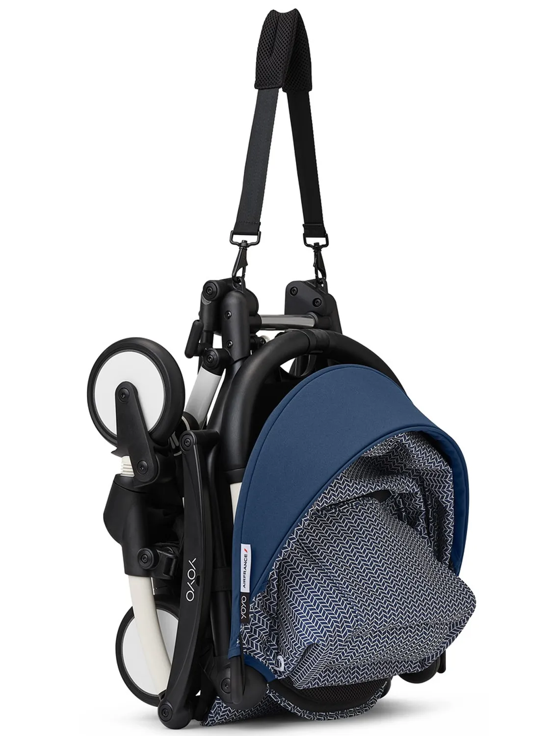 Коляска 2 в 1 STOKKE YOYO3 Эйр Франс синий, рама белая, люлька мягкая. Изображение 12