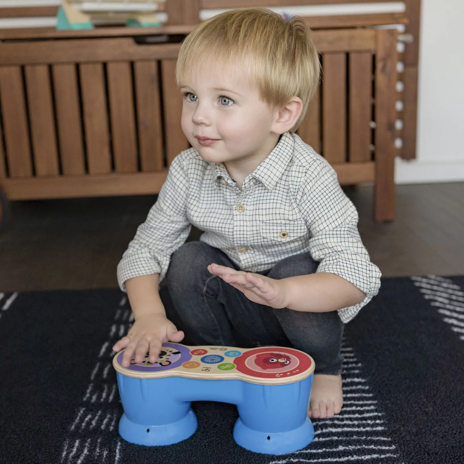 Музыкальная игрушка Hape «Барабан» сенсорный 12610_HP