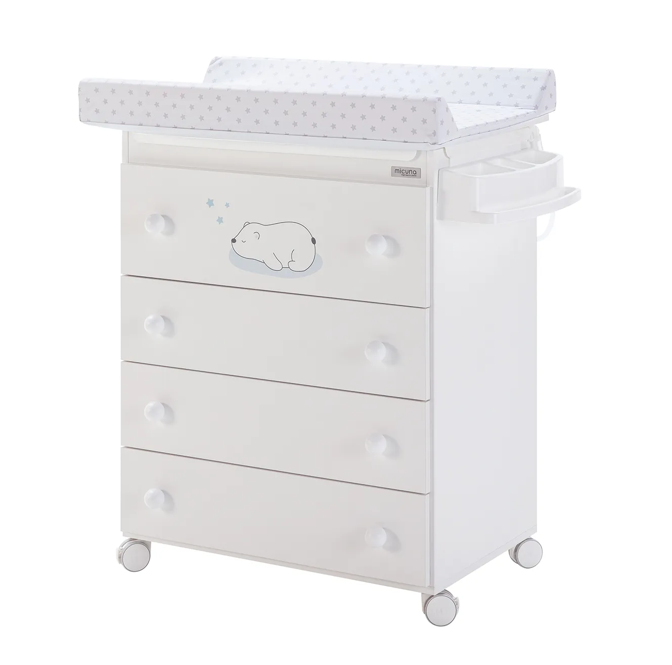 Промонабор Micuna Polar Bear: Кровать 120x60 + Комод пеленальный B-947