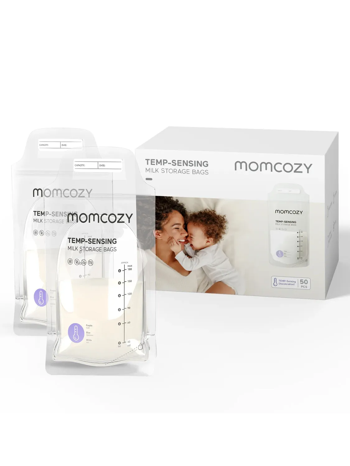 Пакеты Momcozy для хранения грудного молока 50 шт.