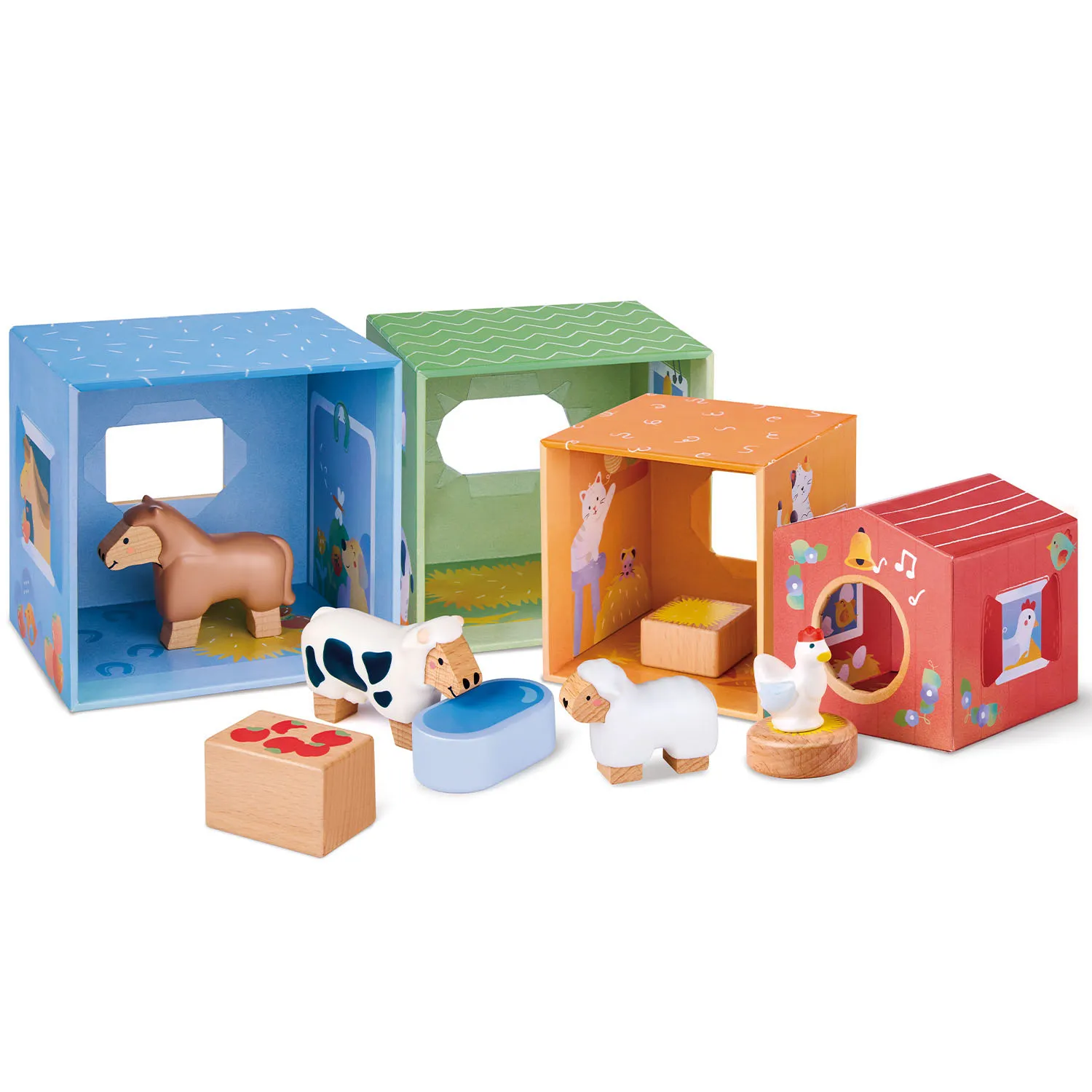 Набор игровой HAPE «Веселая Ферма» (детская иллюстрированная книга Hape Land) E3437_HP