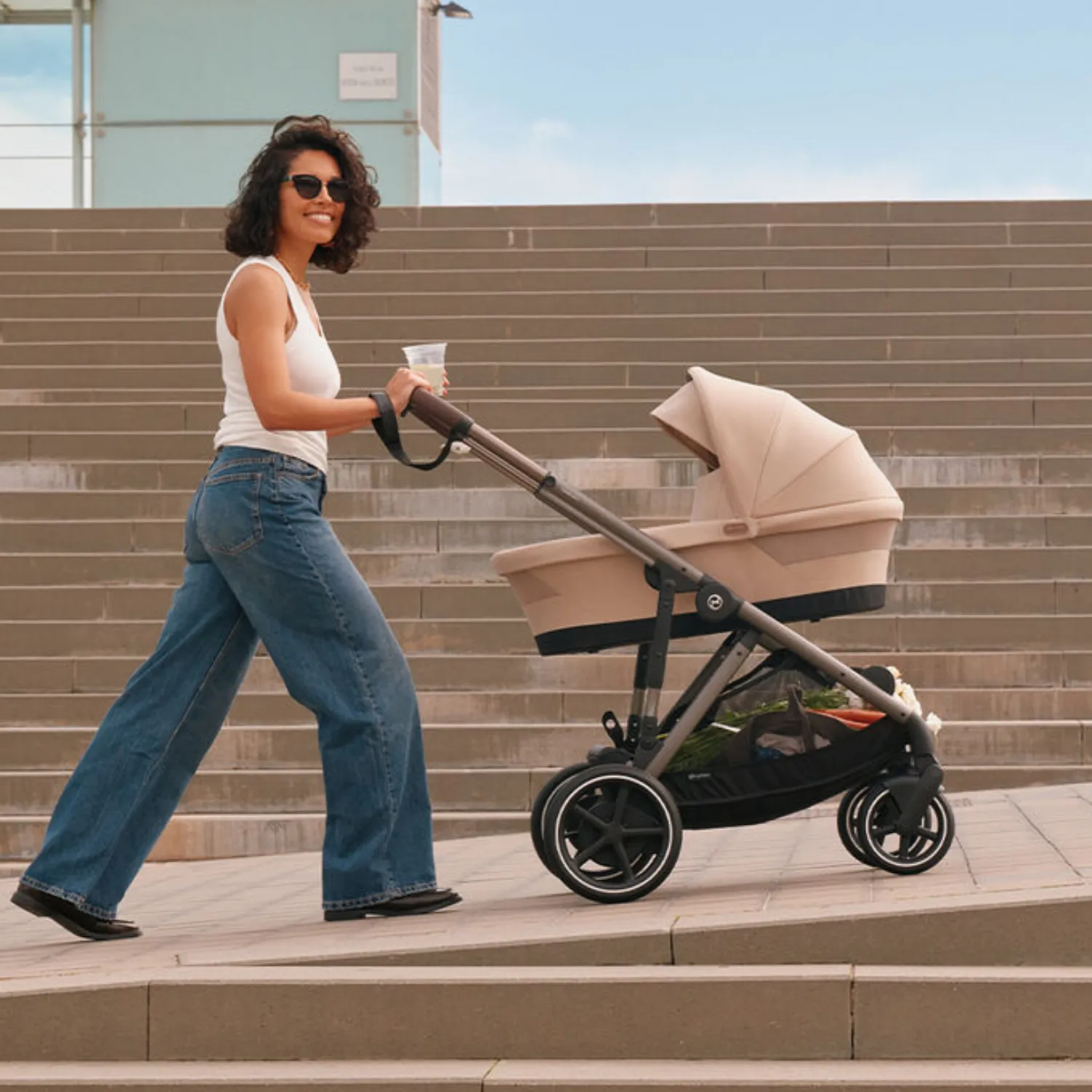 Коляска прогулочная Cybex E-Gazelle S с корзиной
