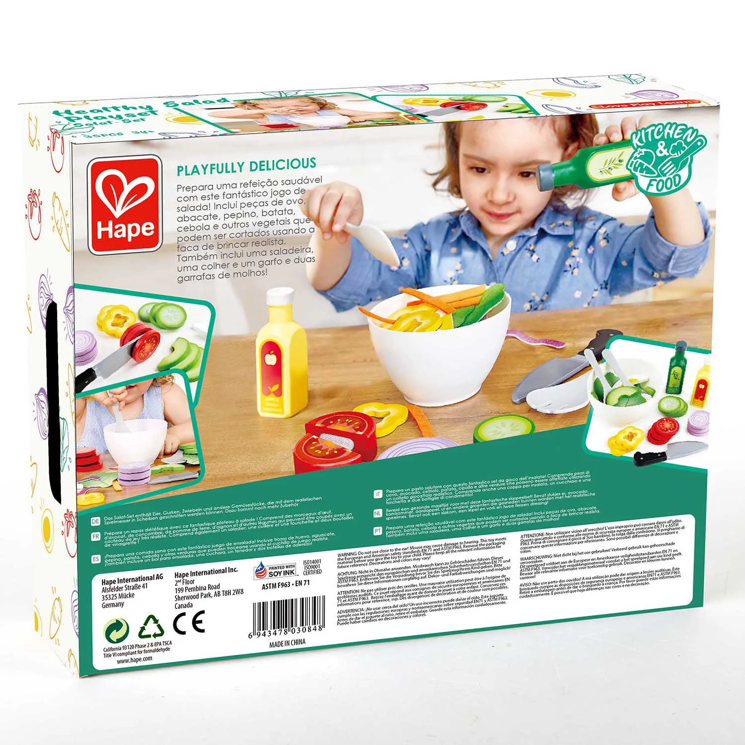 Набор игровой HAPE для детей «Салат из овощей», 40 предметов E3174_HP