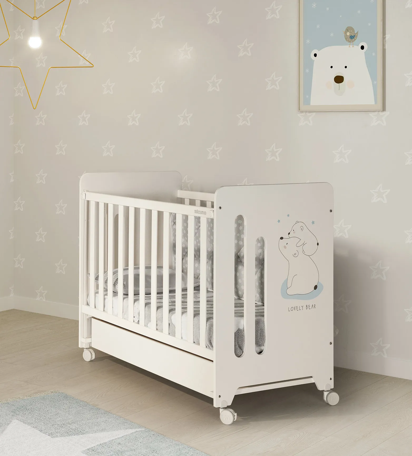 Приставная кроватка 120x60 Micuna Polar Bear